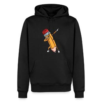 Bleistift Stift Schule - Männer Premium Bio Hoodie - Schwarz - Vorne - Nico (187cm)