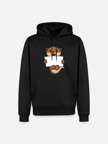 Sea otter otter - Men’s Premium Organic Hoodie - black