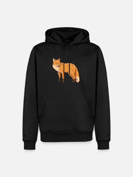 Fox Cunning Wildlife - Men’s Premium Organic Hoodie - black