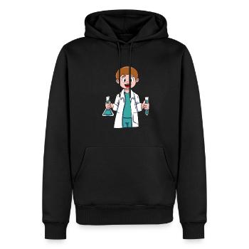 Kleiner Forscher - Männer Premium Bio Hoodie - Schwarz - Vorne - Nico (187cm)