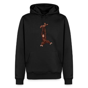 Orang-Utan - Männer Premium Bio Hoodie - Schwarz - Vorne - Nico (187cm)