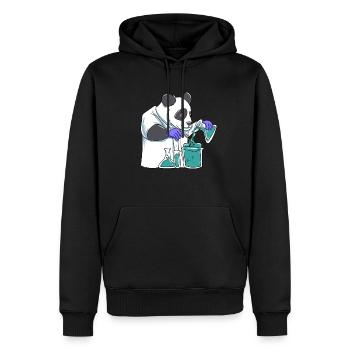 Scientifiques Panda - Sweat à capuche Premium bio Homme - noir - Devant - Nico (187cm)