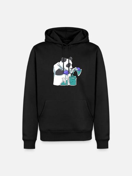 Panda Scientists - Men’s Premium Organic Hoodie - black