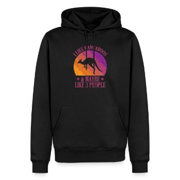 I Like Kangaroos and Maybe 3 People Australien - Männer Premium Bio Hoodie - Schwarz - Vorne - Nico (187cm)
