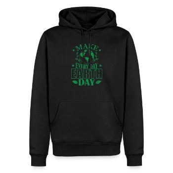 Faites de la conservation du Jour de la Terre chaque jour - Sweat à capuche Premium bio Homme - noir - Devant - Nico (187cm)