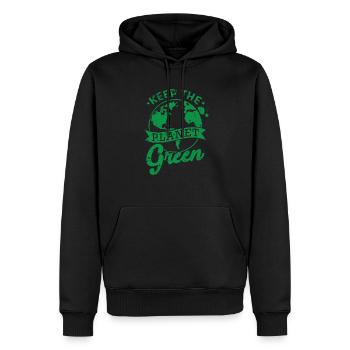 Gardez la planète verte Nature Planète Terre - Sweat à capuche Premium bio Homme - noir - Devant - Nico (187cm)