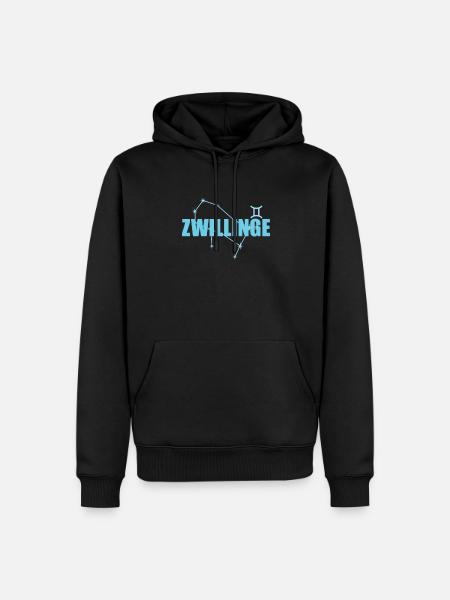 Zwillinge Sternzeichen Gemini Sternbild - Männer Premium Bio Hoodie - Schwarz
