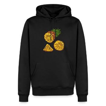 Pineapple fruit - Men’s Premium Organic Hoodie - black - Front - Nico (187cm)