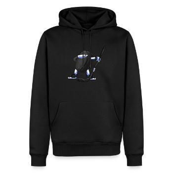 Puck Eishockey - Männer Premium Bio Hoodie - Schwarz - Vorne - Nico (187cm)