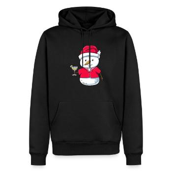 Snowman Xmas - Men’s Premium Organic Hoodie - black - Front - Nico (187cm)