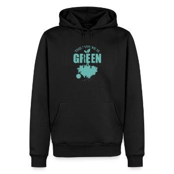 L’avenir est vert Nature Planète Terre - Sweat à capuche Premium bio Homme - noir - Devant - Nico (187cm)