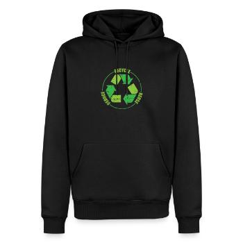 Recycle Nature Protection de l’environnement Planète Terre - Sweat à capuche Premium bio Homme - noir - Devant - Nico (187cm)