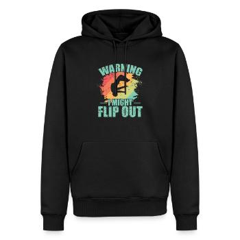 Avertissement Je pourrais retourner Parkour Sport - Sweat à capuche Premium bio Homme - noir - Devant - Nico (187cm)