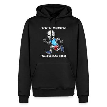I Do A Marathon Runner Marathon Geschenk - Männer Premium Bio Hoodie - Schwarz - Vorne - Nico (187cm)