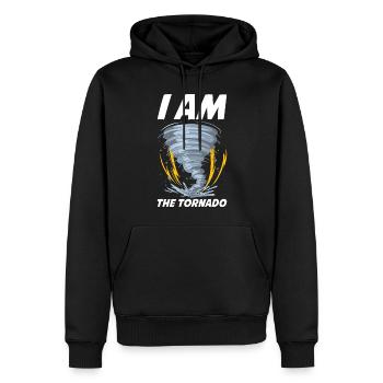 I Am The Tornado Meteorology Gift - Men’s Premium Organic Hoodie - black - Front - Nico (187cm)
