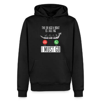 Das Drachenboot Ruft, Ich Muss Paddler Gehen - Männer Premium Bio Hoodie - Schwarz - Vorne - Nico (187cm)