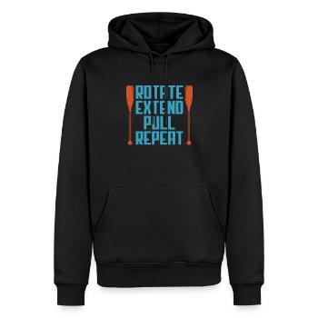 Rotate Expand Drag Repeat - Men’s Premium Organic Hoodie - black - Front - Nico (187cm)