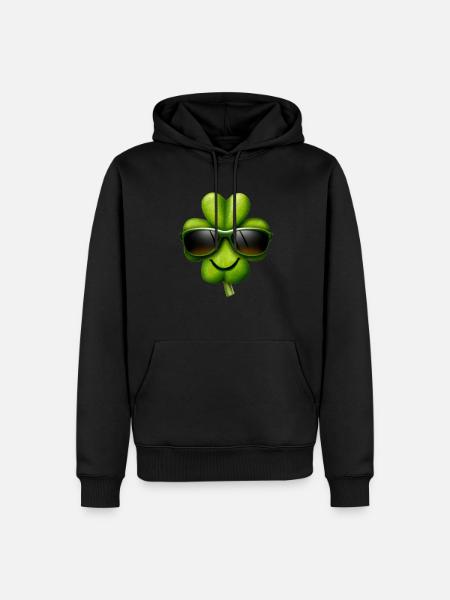 Irish shamrock - Men’s Premium Organic Hoodie - black