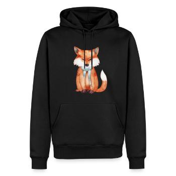 Niedlicher Fuchs - Männer Premium Bio Hoodie - Schwarz - Vorne - Nico (187cm)