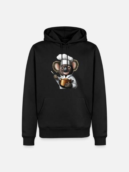 Chef Koala - Sweat à capuche Premium bio Homme - noir