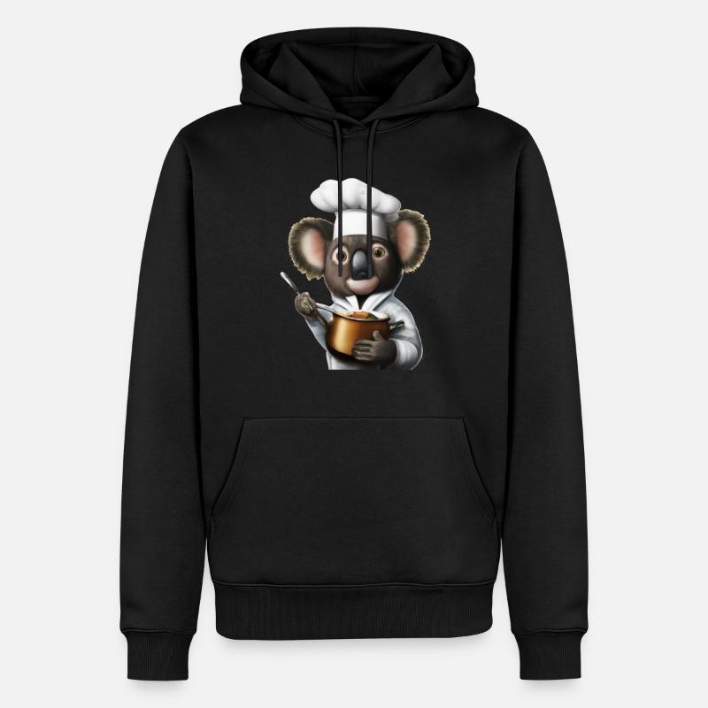 Chef Koala - Sweat à capuche Premium bio Homme - noir