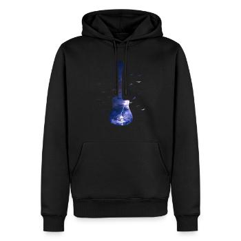 Thunder Natur Gitarre Musikliebhaber - Männer Premium Bio Hoodie - Schwarz - Vorne - Nico (187cm)