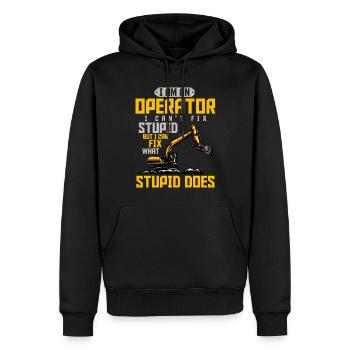 Baggerfahrer Angestellter Geburtstag - Männer Premium Bio Hoodie - Schwarz - Vorne - Nico (187cm)
