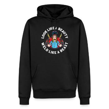 Souder comme une bête Cadeau de soudeur - Sweat à capuche Premium bio Homme - noir - Devant - Nico (187cm)