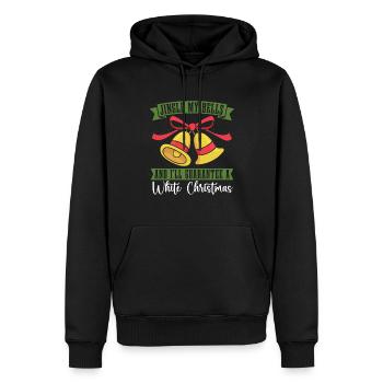 Jingle My Bells et je vous garantis un blanc - Sweat à capuche Premium bio Homme - noir - Devant - Nico (187cm)