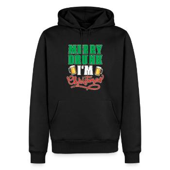 Merry Drunk I'm Christmas Xmas Yulitede Krippe - Männer Premium Bio Hoodie - Schwarz - Vorne - Nico (187cm)