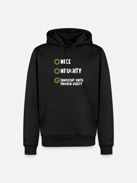 Nice naughty innocent funny - Men’s Premium Organic Hoodie - black