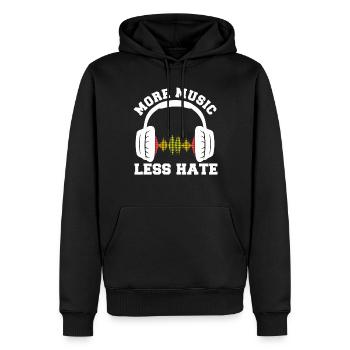 Casque Amateurs de musique Femmes Musiciennes - Sweat à capuche Premium bio Homme - noir - Devant - Nico (187cm)