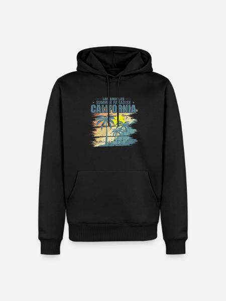 California Los Angeles Summer Paradise USA - Männer Premium Bio Hoodie - Schwarz