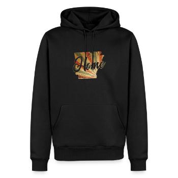 Arkansas Home Kartenumriss USA Amerika - Männer Premium Bio Hoodie - Schwarz - Vorne - Nico (187cm)
