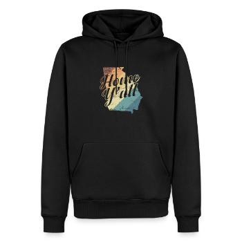 Georgia Home Y’all USA Amérique - Sweat à capuche Premium bio Homme - noir - Devant - Nico (187cm)