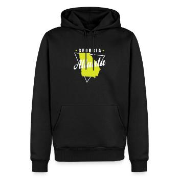 Géorgie Atlanta États-Unis Amérique État - Sweat à capuche Premium bio Homme - noir - Devant - Nico (187cm)