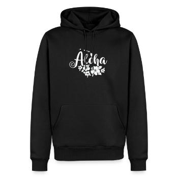 Hawaii Aloha USA Amerika Bundesstaat - Männer Premium Bio Hoodie - Schwarz - Vorne - Nico (187cm)