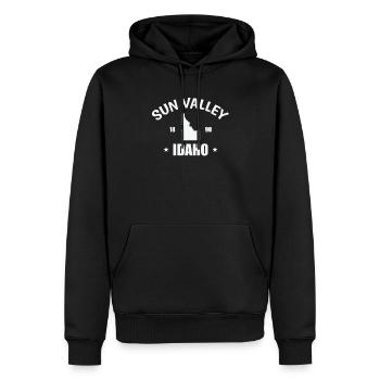 Idaho Sun Valley 1890 États-Unis Amérique - Sweat à capuche Premium bio Homme - noir - Devant - Nico (187cm)