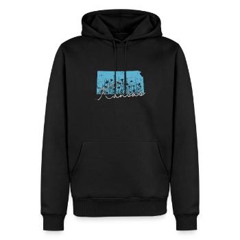 Kansas États-Unis Amérique État - Sweat à capuche Premium bio Homme - noir - Devant - Nico (187cm)