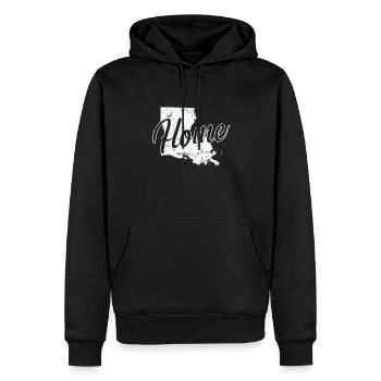 Louisiana Home USA Amerika - Männer Premium Bio Hoodie - Schwarz - Vorne - Nico (187cm)
