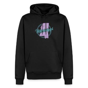Mississippi Carte USA Amérique - Sweat à capuche Premium bio Homme - noir - Devant - Nico (187cm)