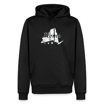 New York Home USA America State - Men’s Premium Organic Hoodie - black - Front - Nico (187cm)