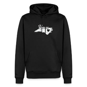 North Carolina Home mit Herz USA Amerika - Männer Premium Bio Hoodie - Schwarz - Vorne - Nico (187cm)