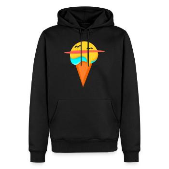 Sommer-Eis - Männer Premium Bio Hoodie - Schwarz - Vorne - Nico (187cm)