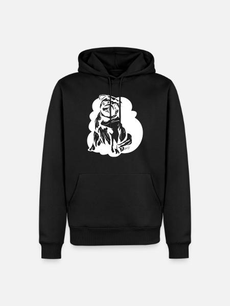 Hund Dog - Men’s Premium Organic Hoodie - black