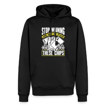 Poker Spieler Pokerspieler Pokern Geschenk - Männer Premium Bio Hoodie - Schwarz - Vorne - Nico (187cm)