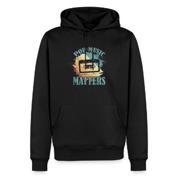 Pop Music Matters R’n’B Singer Stars - Sweat à capuche Premium bio Homme - noir - Devant - Nico (187cm)