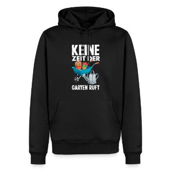 Keine Zeit Der Garten Ruft Lustiges Gärtner Garten - Männer Premium Bio Hoodie - Schwarz - Vorne - Nico (187cm)