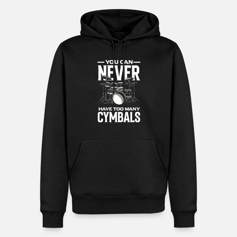 Drums Drummer Gift - Sweat à capuche Premium bio Homme - noir