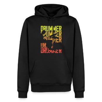 Schlagzeug Schlagzeuger Geschenk - Männer Premium Bio Hoodie - Schwarz - Vorne - Nico (187cm)